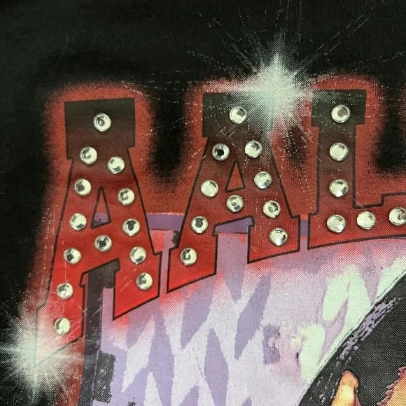 Aaliyah Unisex Black T-shirt Cotton Blend size XL - Picture 5 of 6